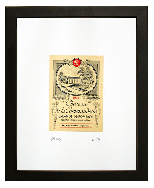 Vintage Labels Original Lithographs - Liquor - Chateau de la commanoerie